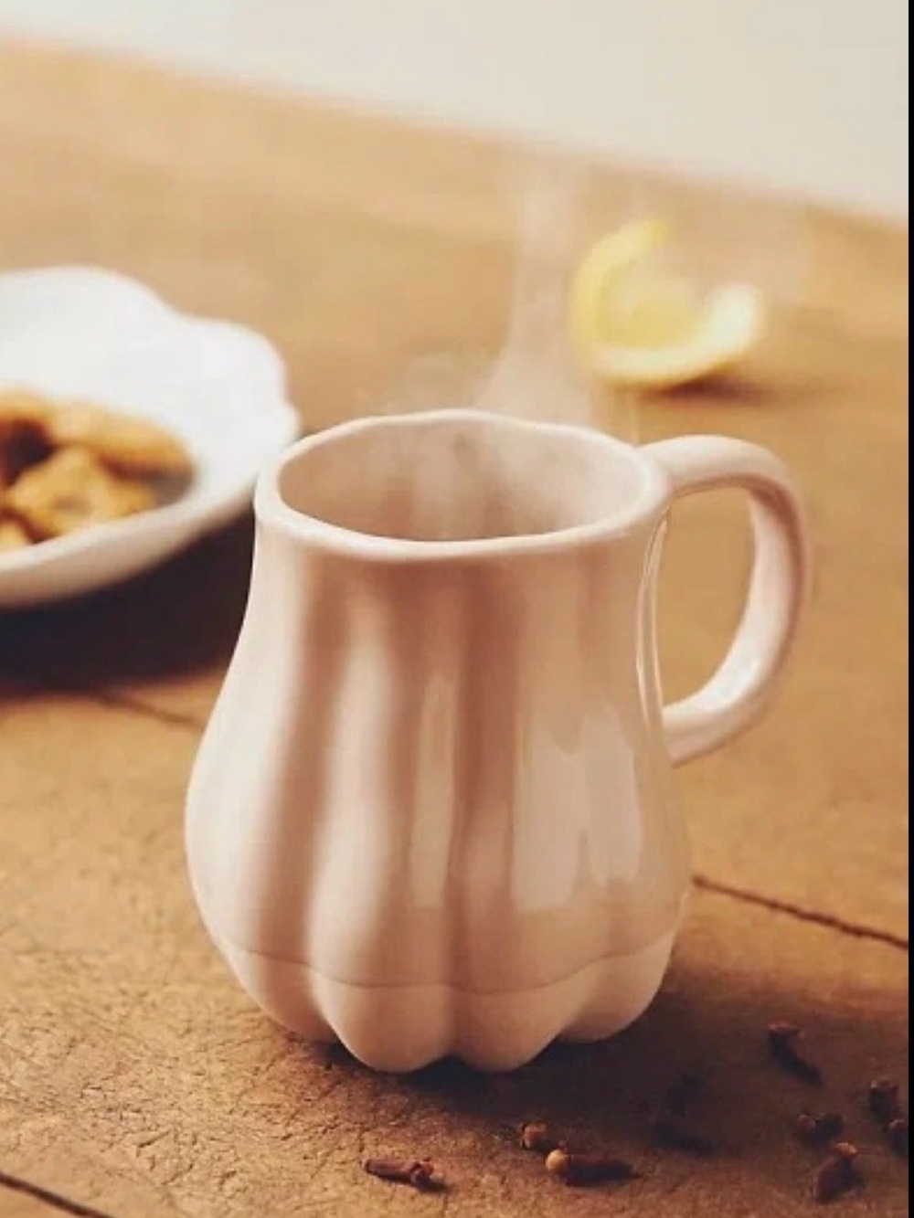 NEW Anthropologie Neutral Ceramic Mug
